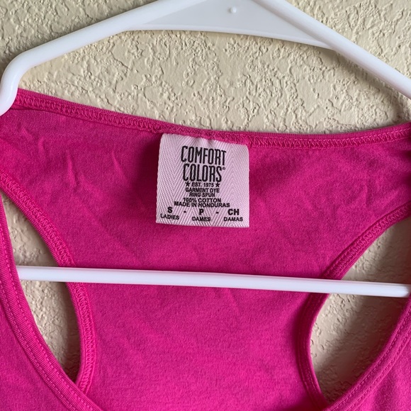 Comfort Colors Size S Racerback Tank - PINK - Picture 2 of 2